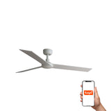 Ventilador de techo Faro Rudder L fresno 3 palas motor DC Ø132cm 34297WT