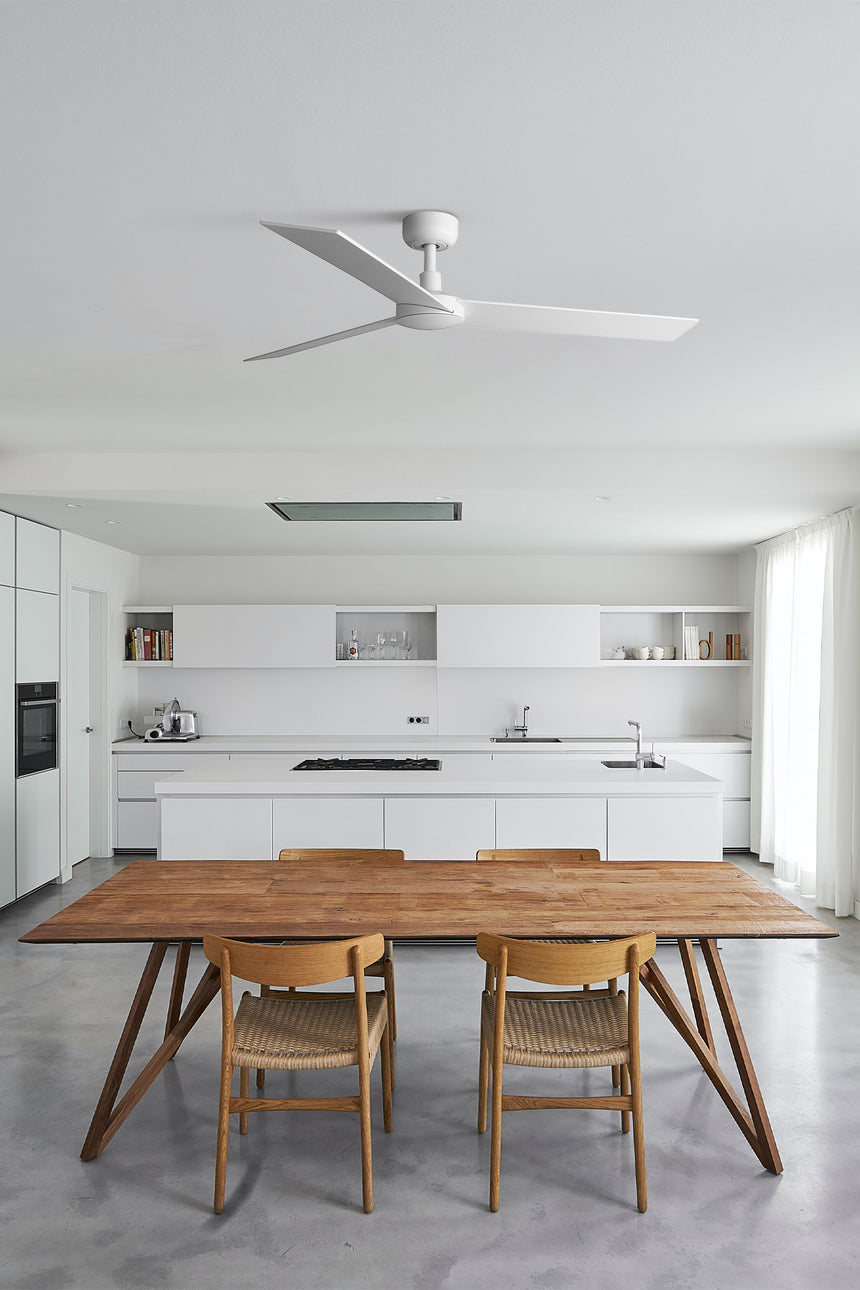 Ventilador de techo sin luz Faro Rudder motor DC fresno Ø132cm 3 palas 34297