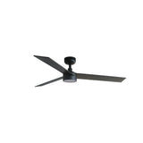 Ventilador de techo con luz Faro Rudder 3 L LED nogal 3 palas motor DC 2700-4000K Ø132cm 342981S
