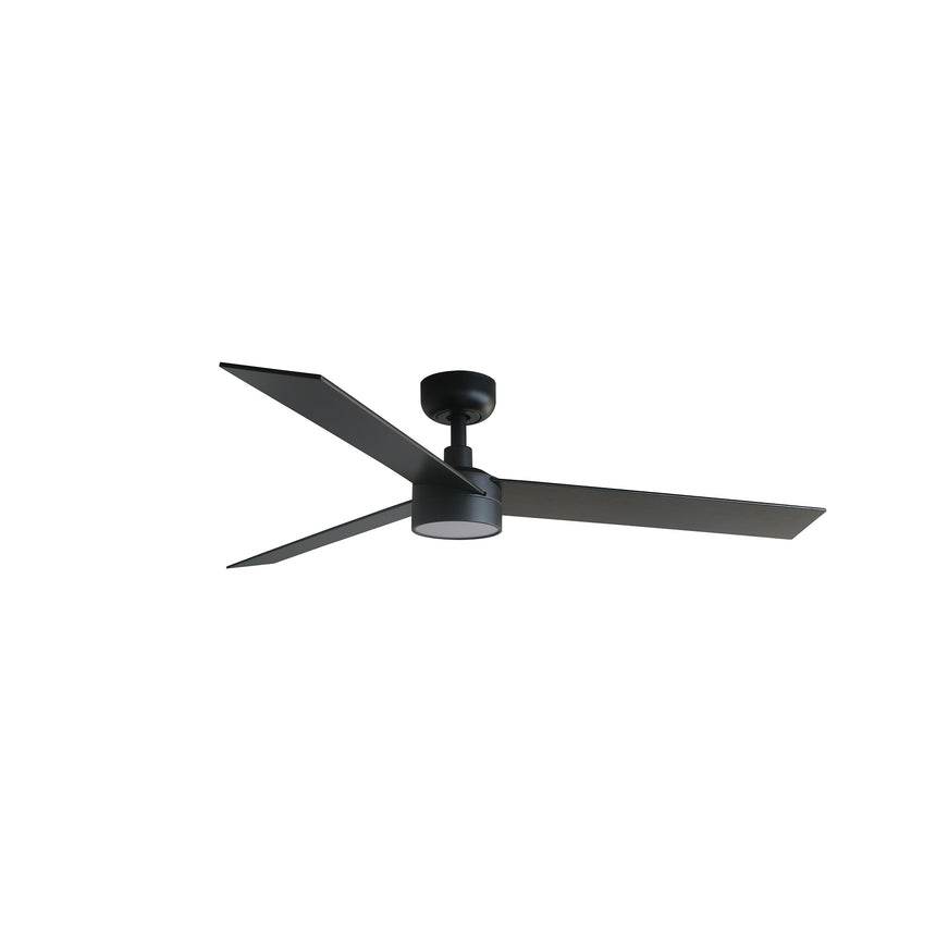 Ventilador de techo con luz Faro Rudder 3 L LED nogal 3 palas motor DC 2700-4000K Ø132cm 342981S