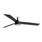 Ventilador de techo con luz Faro Rudder Recessed 3 L LED 3 palas motor DC 2700-4000K Ø132cm nogal — ref. 34298R1S (1)