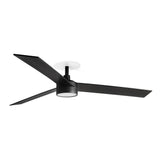 Ventilador de techo con luz Faro Rudder Recessed 3 L LED 3 palas motor DC 2700-4000K Ø132cm nogal — ref. 34298R1S (1)