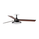Ventilador de techo con luz Faro Rudder Recessed Tak 3 L LED 3 palas motor DC 3000K Ø132cm nogal — ref. 34298R2N (1)