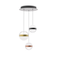 Lámpara colgante Ideal Lux Galaxy blanco LED 3 luces 29W Ø25cm 342993