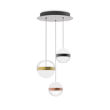 Lámpara colgante Ideal Lux Galaxy blanco LED 3 luces 29W Ø25cm 342993