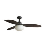 Ventilador de techo con luz Faro Palma M LED marrón oscuro 3 palas motor DC Ø129cm 34301WT1B