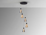 Schuller I3 Carisa 5-light lamp black D40 343051