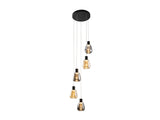 Lámpara de techo colgante Schuller Carisa 5 luces negro - ambiente