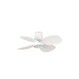 Ventilador de techo con luz Faro Klover LED blanco mate 3 palas motor DC 2700-4000K Ø80cm 34315SWT
