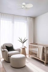 Ventilador de techo con luz Faro Klover motor DC LED blanco mate 2700-6000K CCT Ø80cm 3 34315