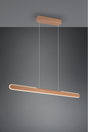 Lámpara de techo colgante Trio Helios LED marrón café táctil CCT 150cm 343310165
