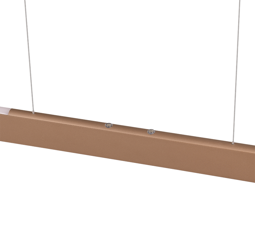 Lámpara de techo colgante Trio Helios LED marrón café táctil CCT 150cm 343310165