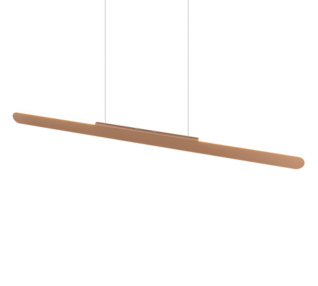 Lámpara de techo colgante Trio Helios LED marrón café táctil CCT 150cm 343310165