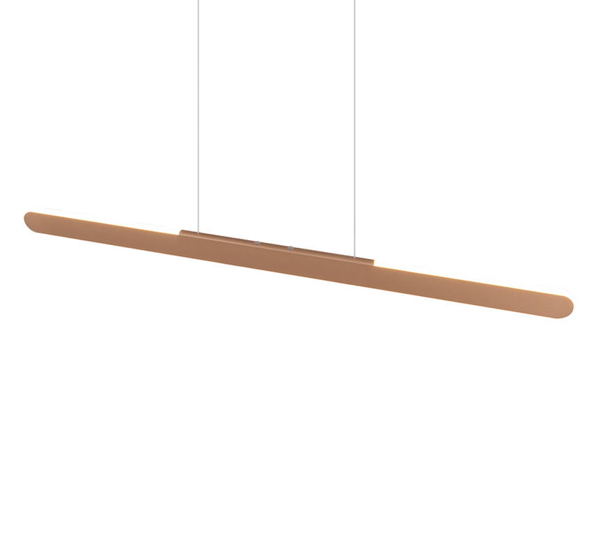 Lámpara de techo colgante Trio Helios LED marrón café táctil CCT 150cm 343310165