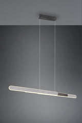 Lámpara de techo colgante Trio Helios LED brushed aluminium táctil CCT 150cm 343