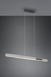 Lámpara de techo colgante Trio Helios LED brushed aluminium táctil CCT 150cm 343