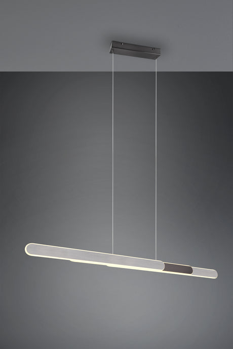 Lámpara de techo colgante Trio Helios LED brushed aluminium táctil CCT 150cm 343