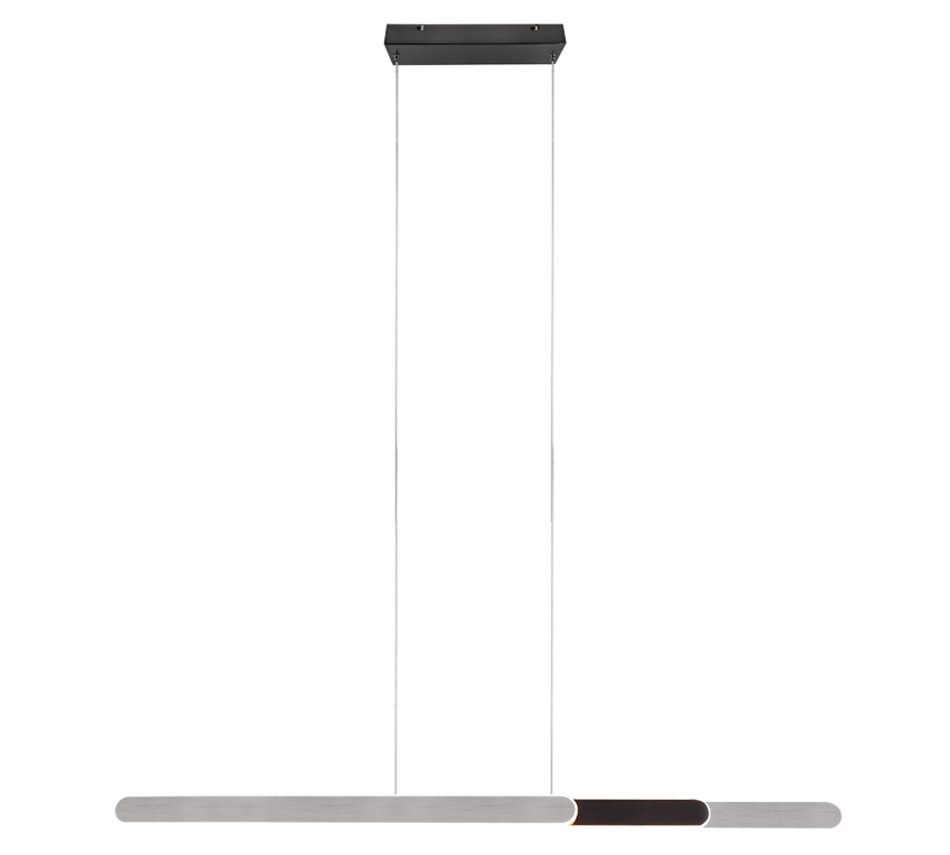 Lámpara de techo colgante Trio Helios LED brushed aluminium táctil CCT 150cm 343