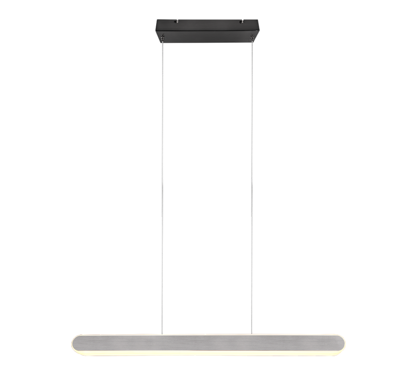 Lámpara de techo colgante Trio Helios LED brushed aluminium táctil CCT 150cm 343