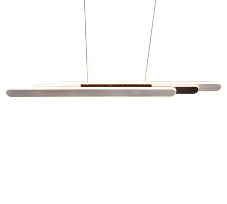 Lámpara de techo colgante Trio Helios LED brushed aluminium táctil CCT 150cm 343