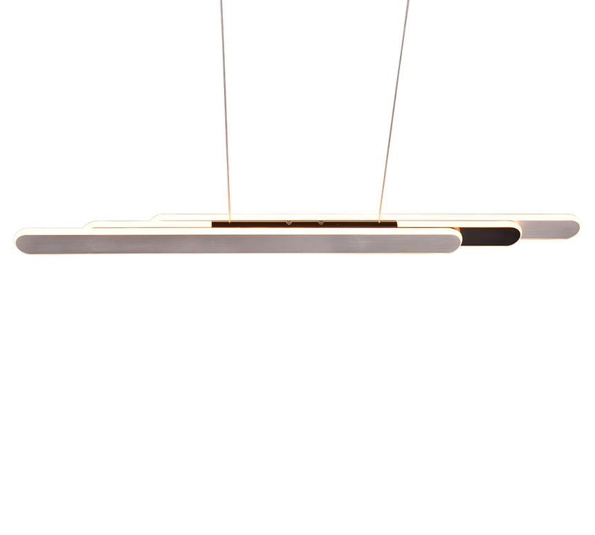 Lámpara de techo colgante Trio Helios LED brushed aluminium táctil CCT 150cm 343