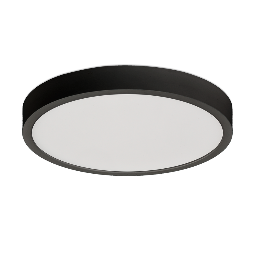 ACB Kore Plafón 3435/19 Negro Texturado, LED 18W 4000K 1450lm, CRI90 I, LED integrado P3435310N
