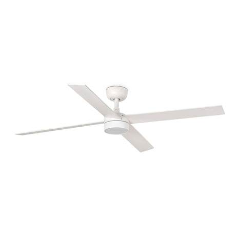 Ventilador de techo con luz Faro Rudder L 4 LED fresno 4 palas motor DC 2700-650 — ambiente