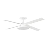 Ventilador de techo con luz Faro Rudder Recessed Tak 4 L LED fresno 4 palas motor DC 2700K Ø132cm 34355R2W