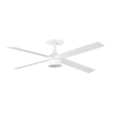 Ventilador de techo con luz Faro Rudder Recessed Tek 4 L LED fresno 4 palas motor DC 4000K Ø132cm 34355R3C