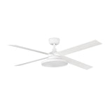 Ventilador de techo con luz Faro Rudder Tak 4 L LED fresno 4 palas motor DC 4000K Ø132cm 34355WT2C