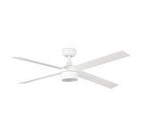 Ventilador de techo con luz Faro Rudder Tek 4 L LED fresno 4 palas motor DC 4000K Ø132cm 34355WT3C