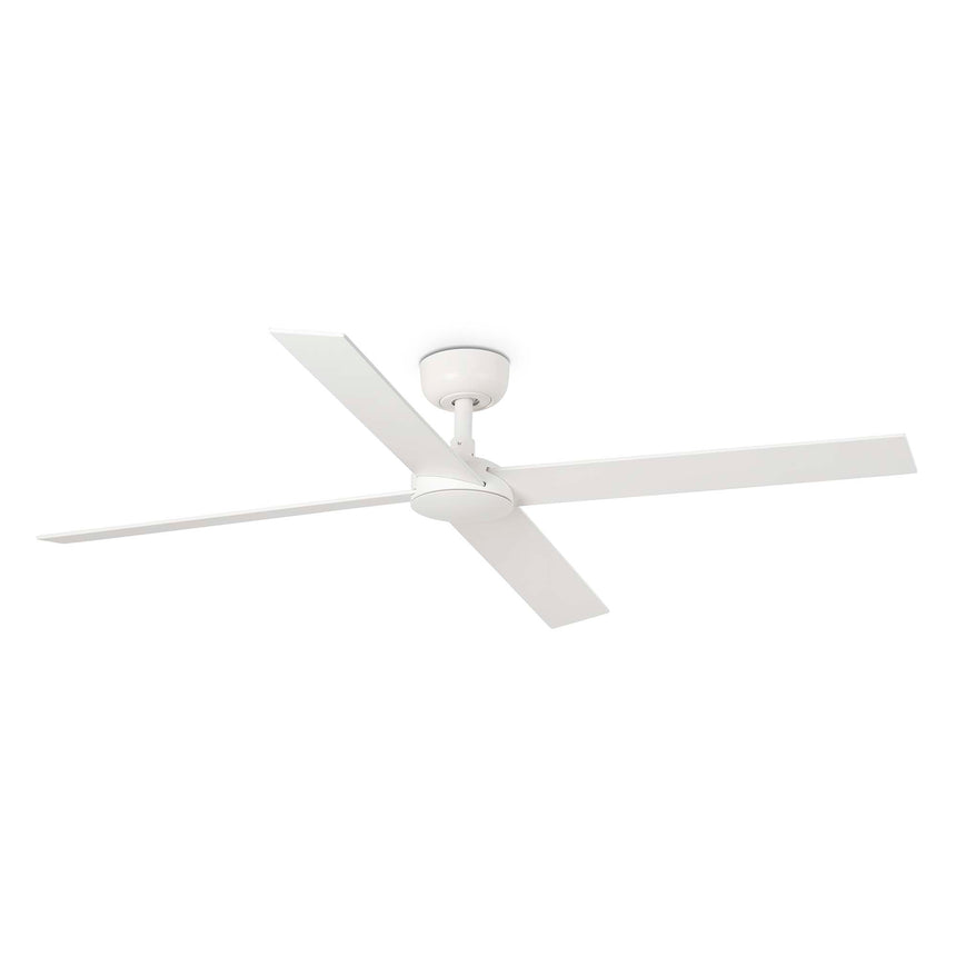 Ventilador de techo sin luz Faro Rudder motor DC fresno Ø132cm 4 palas 34355 — ambiente