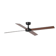Ventilador de techo sin luz Faro Rudder motor DC palas de madera nogal Ø132cm 4 palas 34356