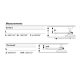 Ventilador de techo con luz Faro Rudder Tak 4 L LED nogal 4 palas motor DC 3000K Ø132cm 343562N