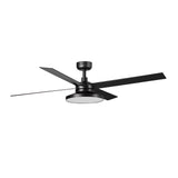 Ventilador de techo con luz Faro Rudder Tak 4 L LED nogal 4 palas motor DC 3000K Ø132cm 34356WT2N
