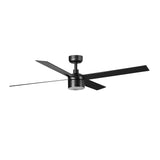 Ventilador de techo con luz Faro Rudder Tek 4 L LED nogal 4 palas motor DC 2700K Ø132cm 34356WT3W
