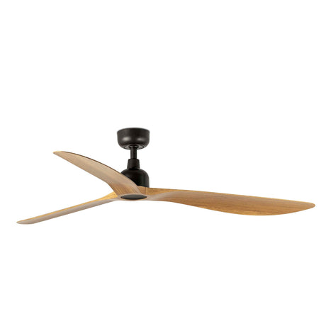 Ventilador de techo sin luz Faro Outwood motor DC palas de madera roble IP44 Ø150cm 3 palas 34360