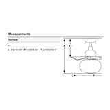 Ventilador de techo con luz Faro Outwood motor DC palas de madera LED roble IP44 Ø150cm 3 palas 343601B