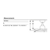 Ventilador de techo sin luz Faro Outwood motor DC palas de madera roble IP44 Ø150cm 3 palas 34360WT
