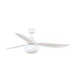 Ventilador de techo con luz Faro Outwood motor DC LED blanco mate IP44 Ø150cm 3 palas 343631B