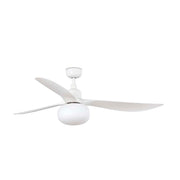 Ventilador de techo con luz Faro Outwood motor DC blanco mate IP44 Ø150cm 3 palas 343631B