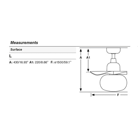 Medidas y dimensiones Faro Outwood L LED blanco mate 34363WT1B (cm)