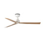 Ventilador de techo sin luz Faro Marine motor DC palas de madera IP44 blanco y roble — ref. 34370 (1)