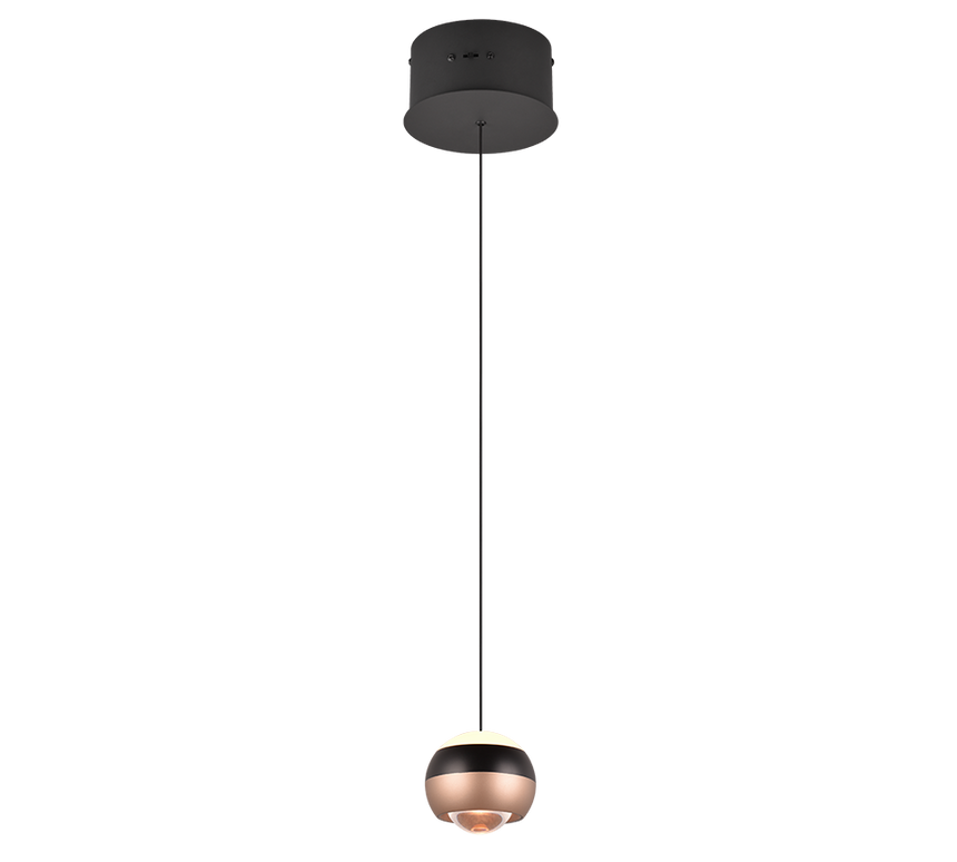 Trio Orbit Lámpara colgante metal estera negra 344410132