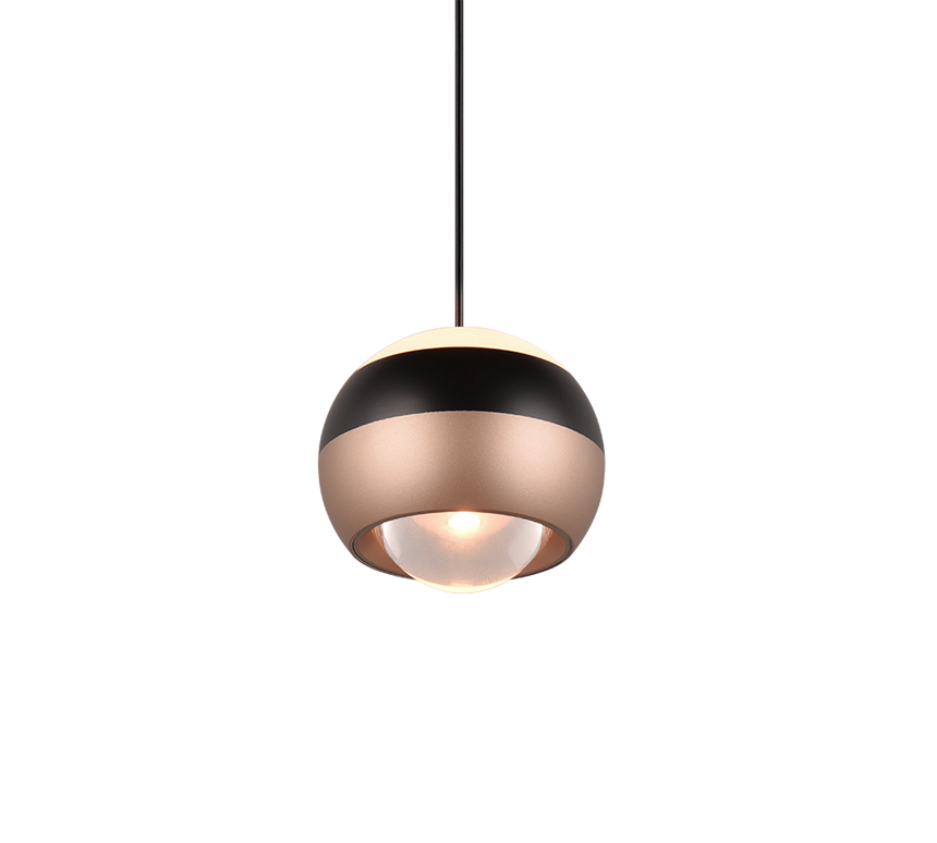 Trio Orbit Lámpara colgante metal estera negra 344410132