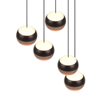 Trio Orbit Lámpara colgante metal estera negra 344430532
