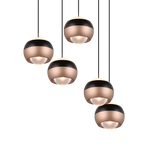 Trio Orbit Lámpara colgante metal estera negra 344430532