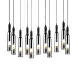 Lámpara de techo colgante Trio Lucent LED cromo 150cm 344511106