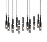 Lámpara de techo colgante Trio Lucent LED cromo 150cm 344511106