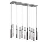 Lámpara de techo colgante Trio Lucent LED cromo 150cm 344511106